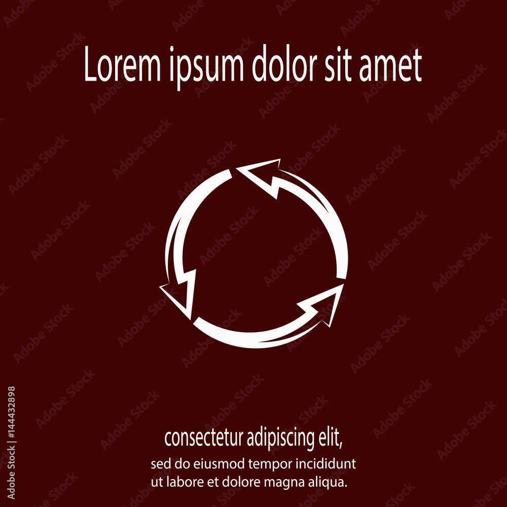 circular arrows icon, vector illustration. Flat design style circular arrows icon, vector illustration. Flat design style