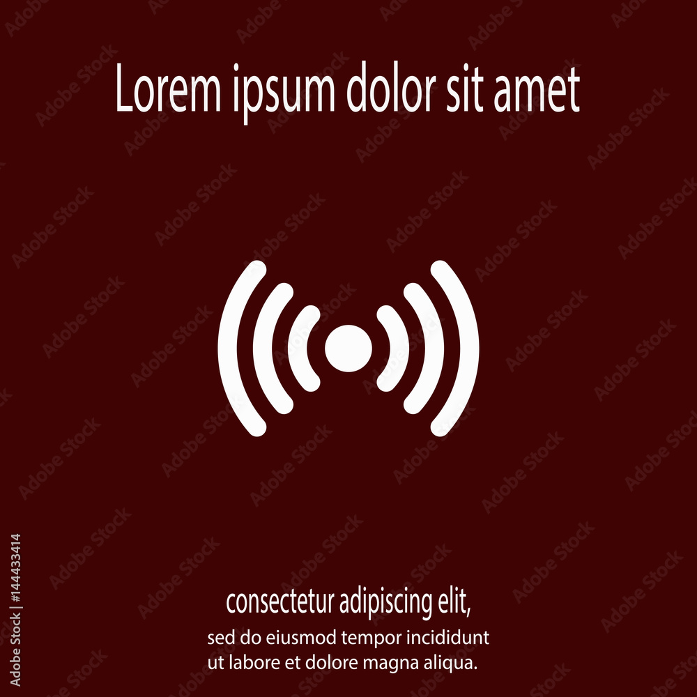 Wireless Icon , vector illustration. Flat design style Wireless Icon , vector illustration. Flat design style