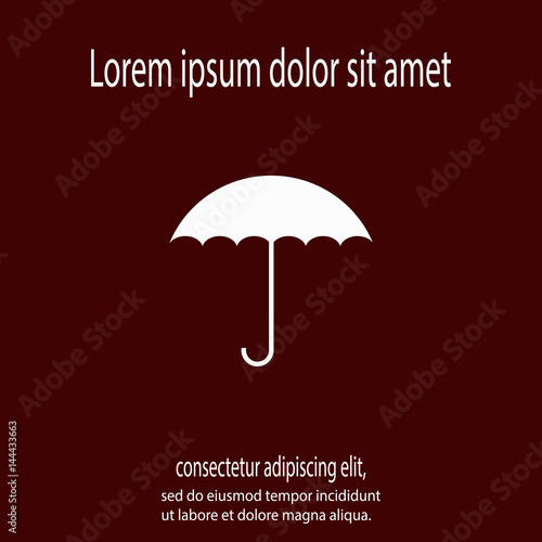 Umbrella  icon, vector illustration. Flat design style