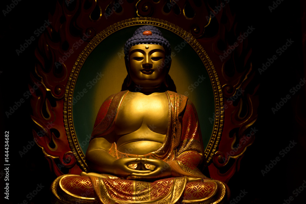 Fototapeta premium buddha statue in temple