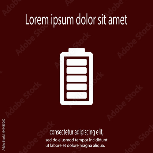 Battery load  icon, vector illustration. Flat design style