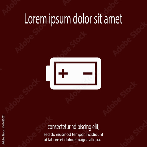 Battery load  icon, vector illustration. Flat design style
