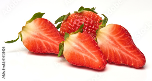 Group of Strawberries isolated on white background
