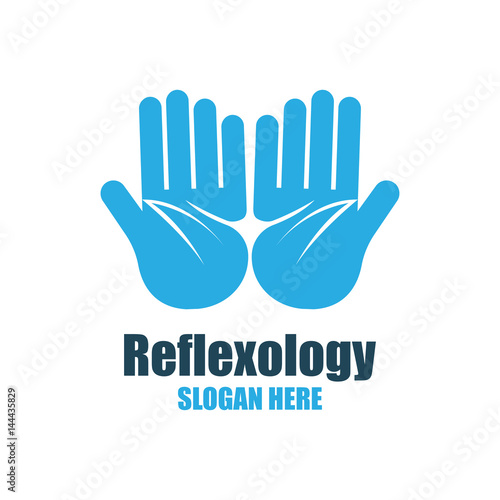 reflexology, zone therapy logo with text space for your slogan / tagline, vector illustration