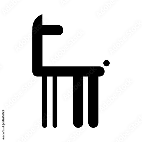 Vector shape logo with llama