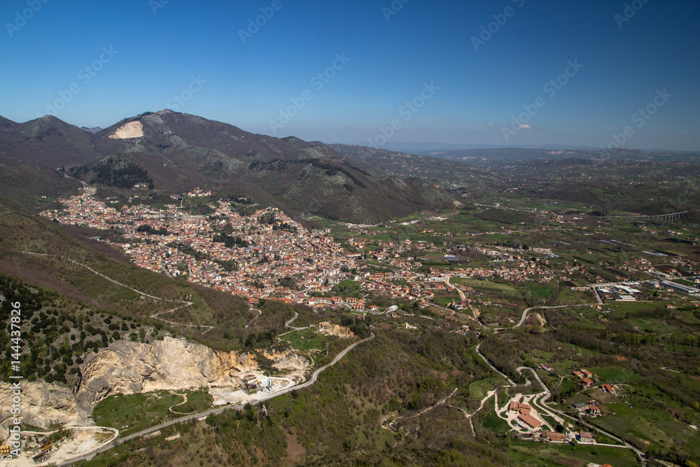 Panorama di Montella (Avellino) dal Santuario del SS Redentore