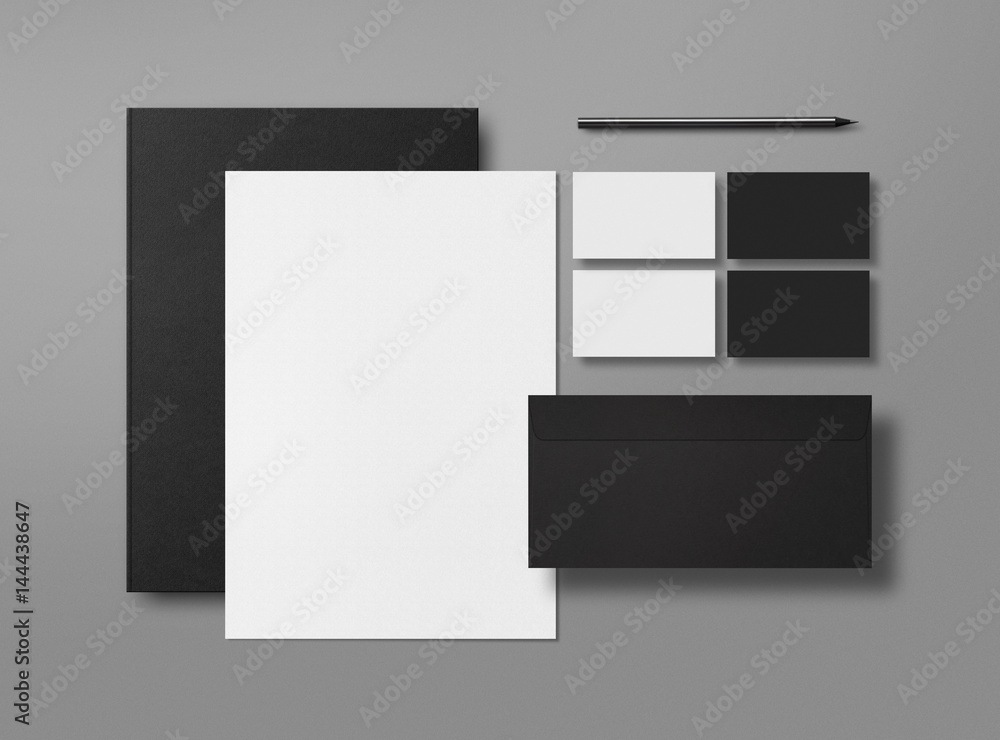 Mock up. Template for branding identity. Blank objects for placing your design. Sheets of paper, business cards and envelope. Mock up. Template for branding identity. Blank objects for placing your design. Sheets of paper, business cards and envelope.