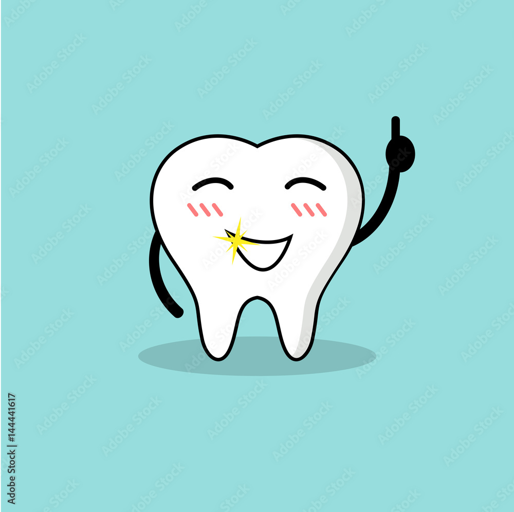 Fotografie Vector of happy tooth