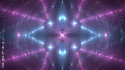 VJ Fractal color background. Background gold motion with fractal design. Disco spectrum lights concert spot bulb. Light Tunnel. Seamless loop.