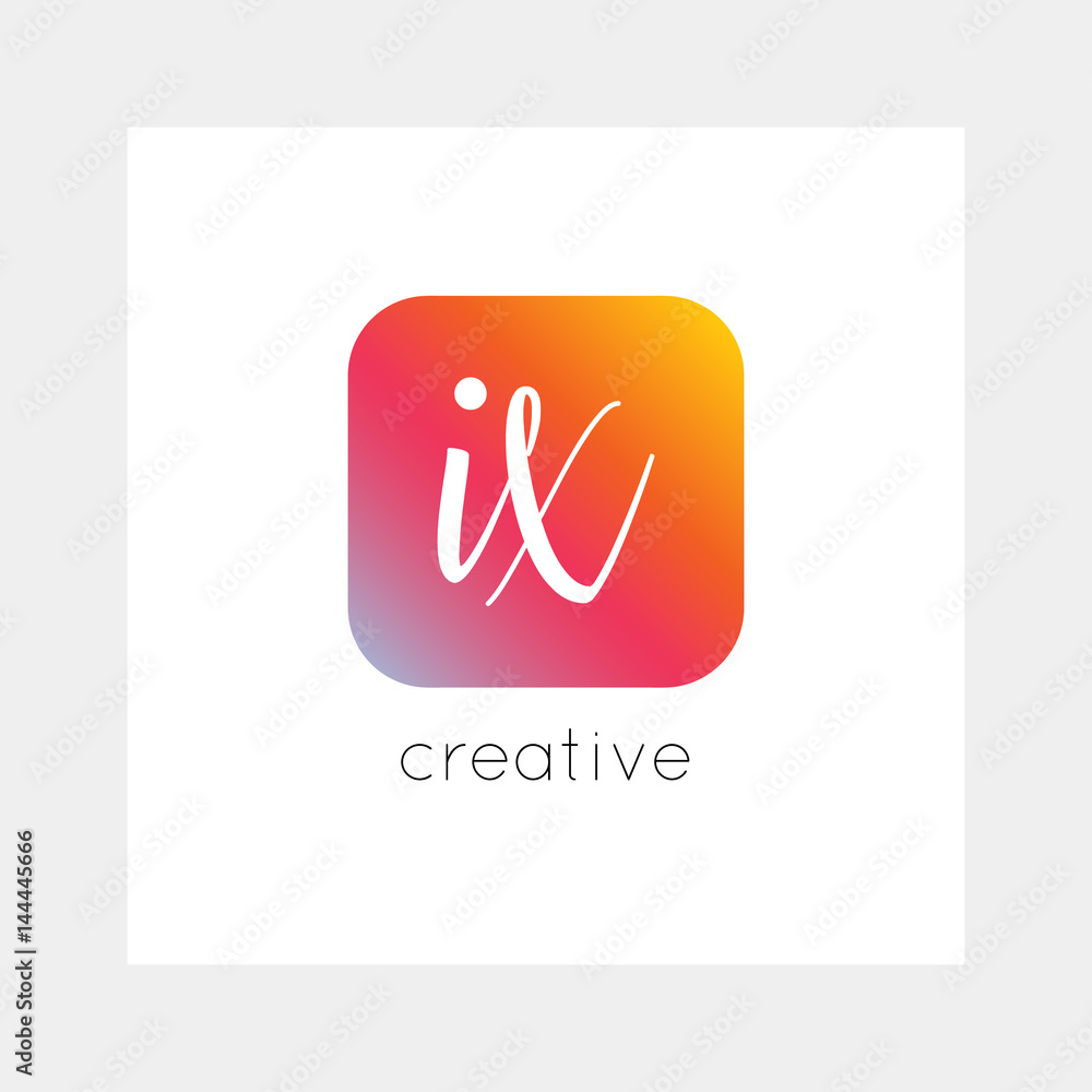 IX logo, vector. Useful as branding, app icon, alphabet combination, clip-art. IX logo, vector. Useful as branding, app icon, alphabet combination, clip-art.