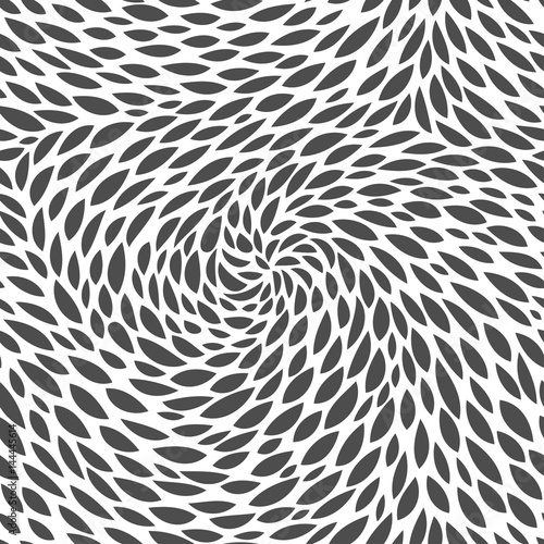 Abstract wallpaper. Vector seamless pattern. Simple floral background. Black and white illustration with leaves. Cute monochrome texture. Minimalistic style.