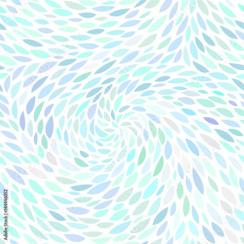 Abstract seamless pattern. Floral background in blue color tones. Vector illustration with leaves can be used for fashion textile, wrapping paper, wallpaper, fabric prints.