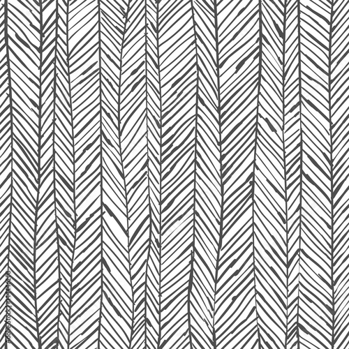 Abstract herringbone background. Seamless pattern. Wallpaper in black and white colors. Vector illustration can be used for fashion textile, wrapping paper, fabric prints.