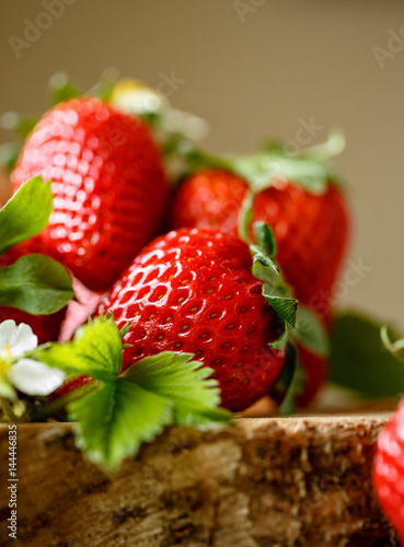 Fototapeta Naklejka Na Ścianę i Meble -  delicious strawberries background.