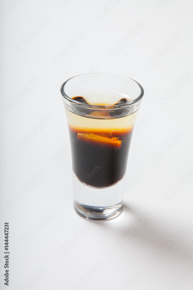 glass with alcoholic cocktail isolated on white background glass with alcoholic cocktail isolated on white background