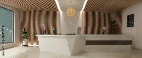 Reception Hotel 3D Interior