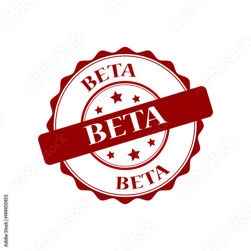 Beta red stamp illustration