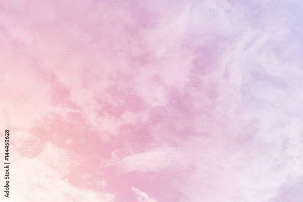 Fototapeta słońce i chmura w pastelowych kolorach