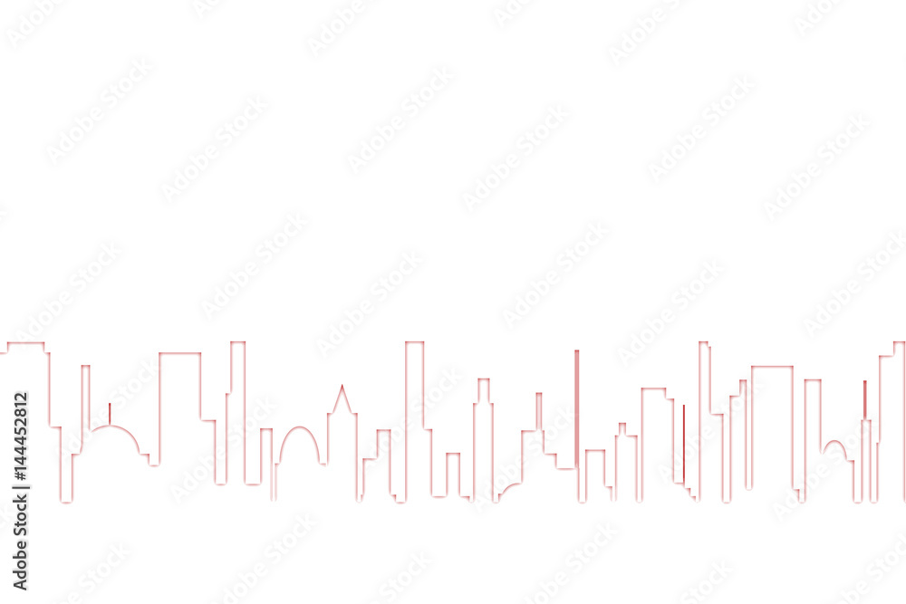 Obraz premium City Isolated Background