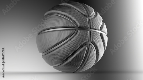 Basketball Design Background. 3D illustration. 3D CG. High resolution.