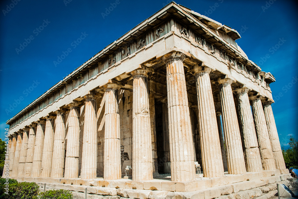 Greece, Athens, August 2016, The Acropolis of Athens, ancient citadel located on an extremely rocky outcrop above the city of Athens. Parthenon