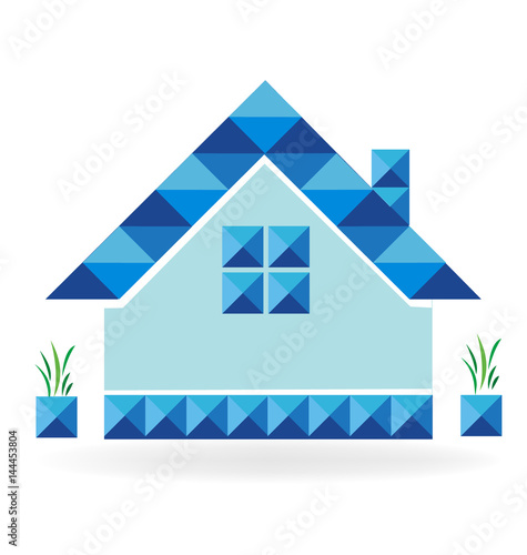 House logo for real estate ID business card vector image