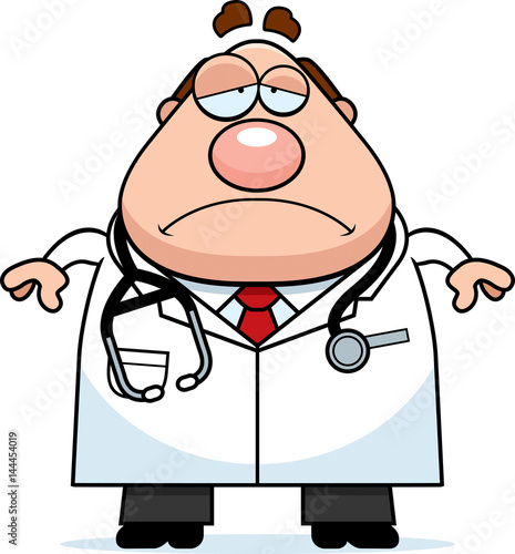 Sad Cartoon Doctor