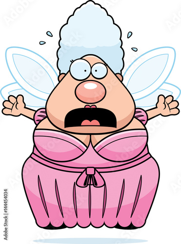 Cartoon Fairy Godmother Panicking
