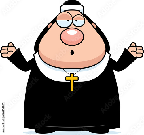 Confused Cartoon Nun