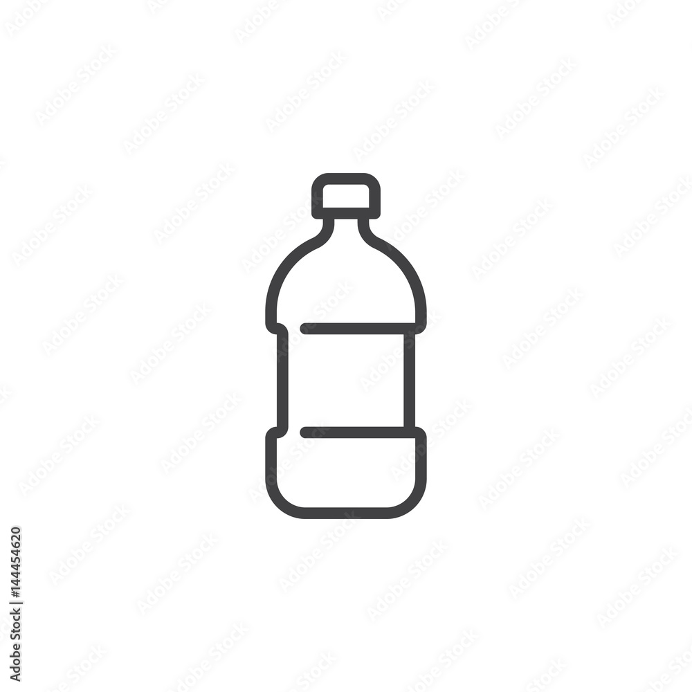 Plastic bottle of water line icon, outline vector sign, linear style pictogram isolated on white. Symbol, logo illustration. Editable stroke. Pixel perfect Plastic bottle of water line icon, outline vector sign, linear style pictogram isolated on white. Symbol, logo illustration. Editable stroke. Pixel perfect