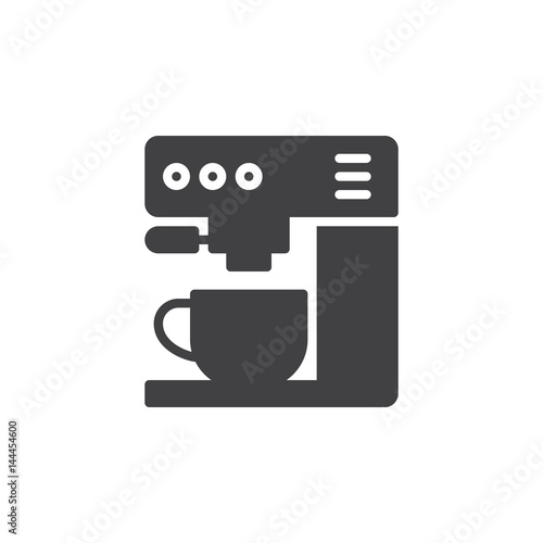 Coffee machine icon vector, filled flat sign, solid pictogram isolated on white. Symbol, logo illustration. Pixel perfect