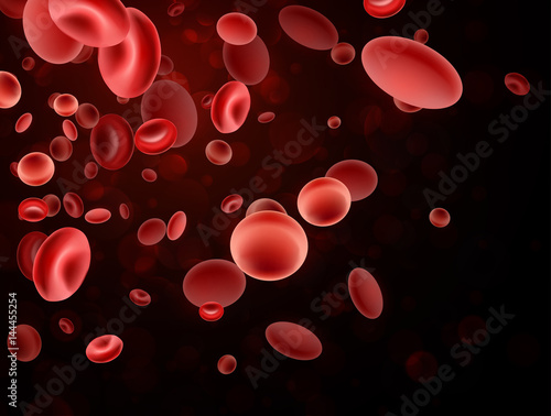 Red streaming blood cells background.