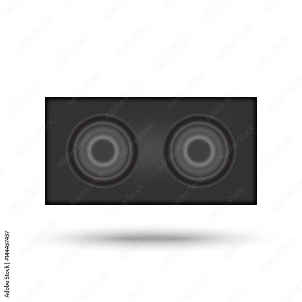 Fototapeta premium Black Audio speaker