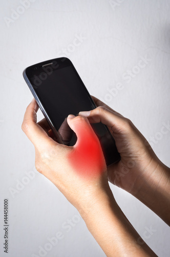 Finger pain with using smart phone.