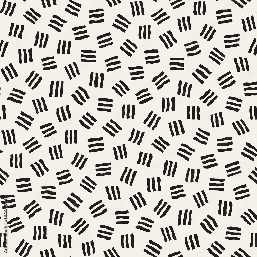 Vector Seamless Pattern. Abstract Background With Scattered Geometric Shapes. Vector Seamless Pattern. Abstract Background With Scattered Geometric Shapes.