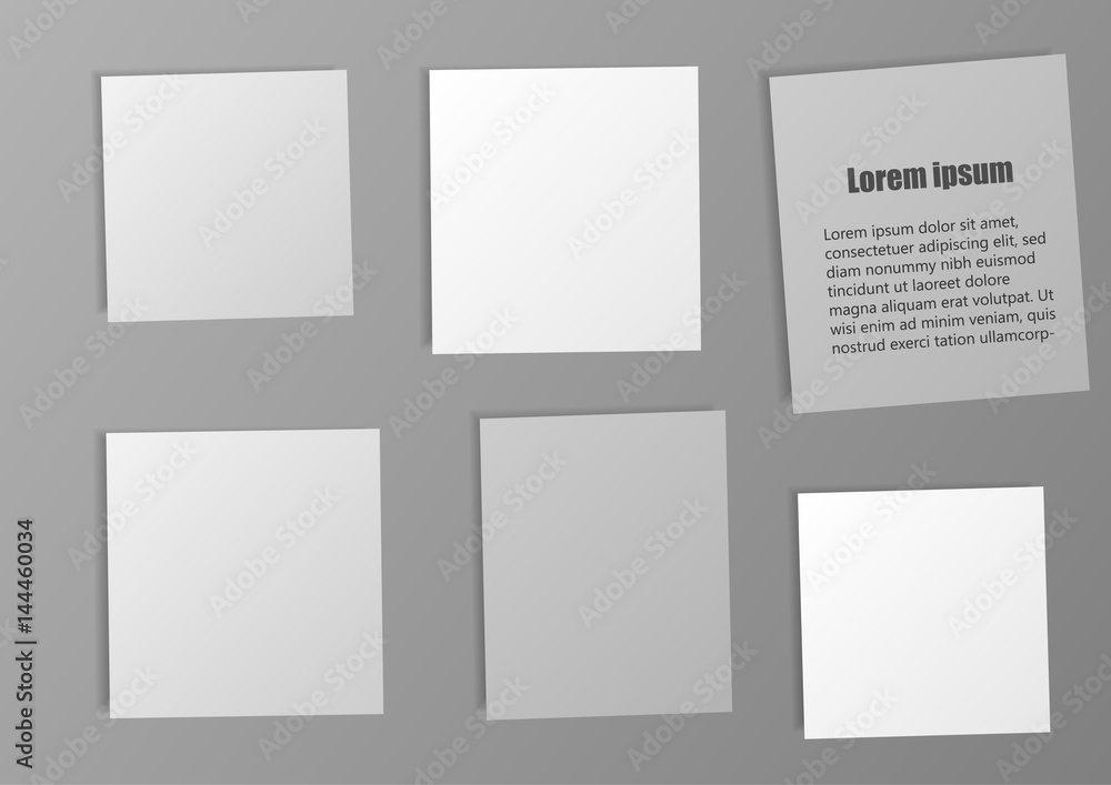 Sticks note paper on gray background Sticks note paper on gray background