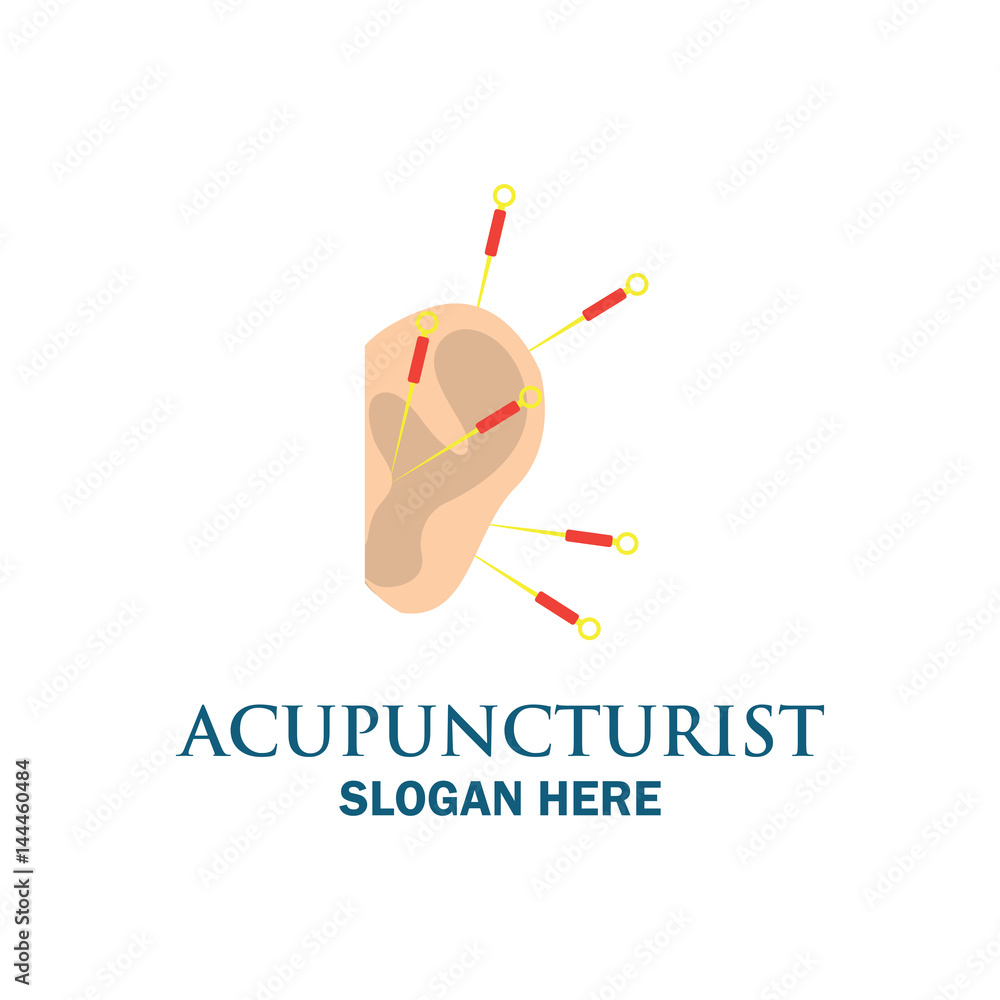acupuncture therapy logo with text space for your slogan / tagline, vector illustration acupuncture therapy logo with text space for your slogan / tagline, vector illustration
