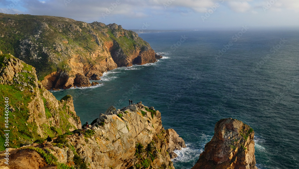 Cabo da Roca  cliffs and Atlantic ocean