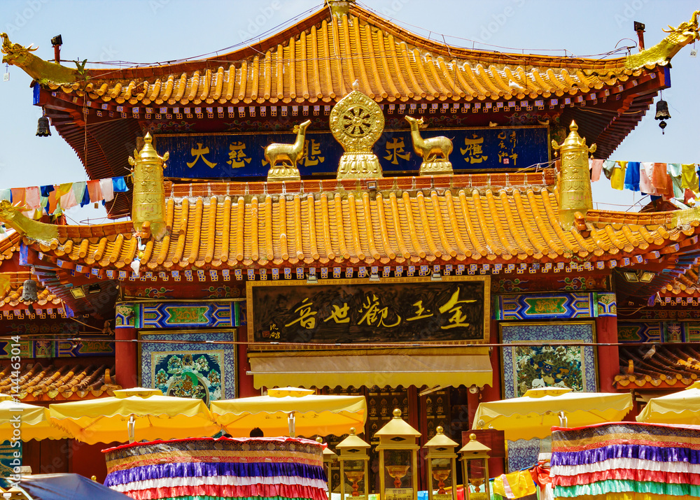 The trip to China. Buddhist temple in the Center of Buddhism Nanshan, Hainan The trip to China. Buddhist temple in the Center of Buddhism Nanshan, Hainan