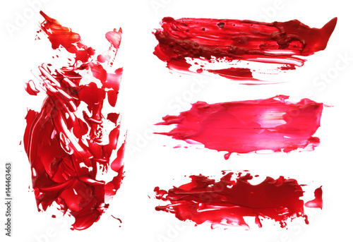 Abstract acrylic brush strokes. Collection.