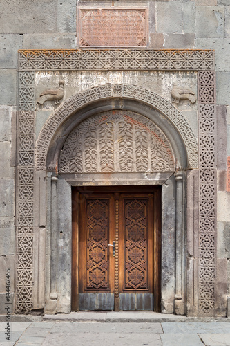 Fototapeta Naklejka Na Ścianę i Meble -  Geghard Monastery door, Armenia