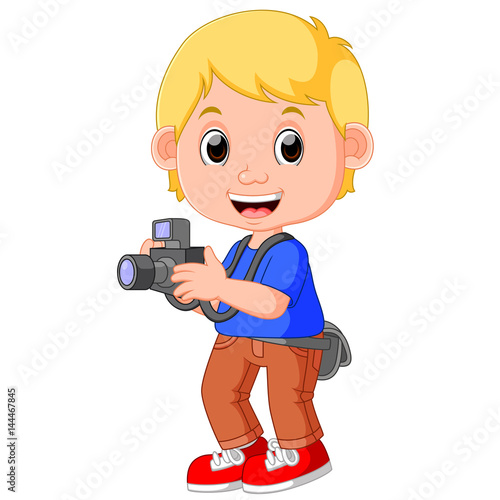 Cartoon character photographer