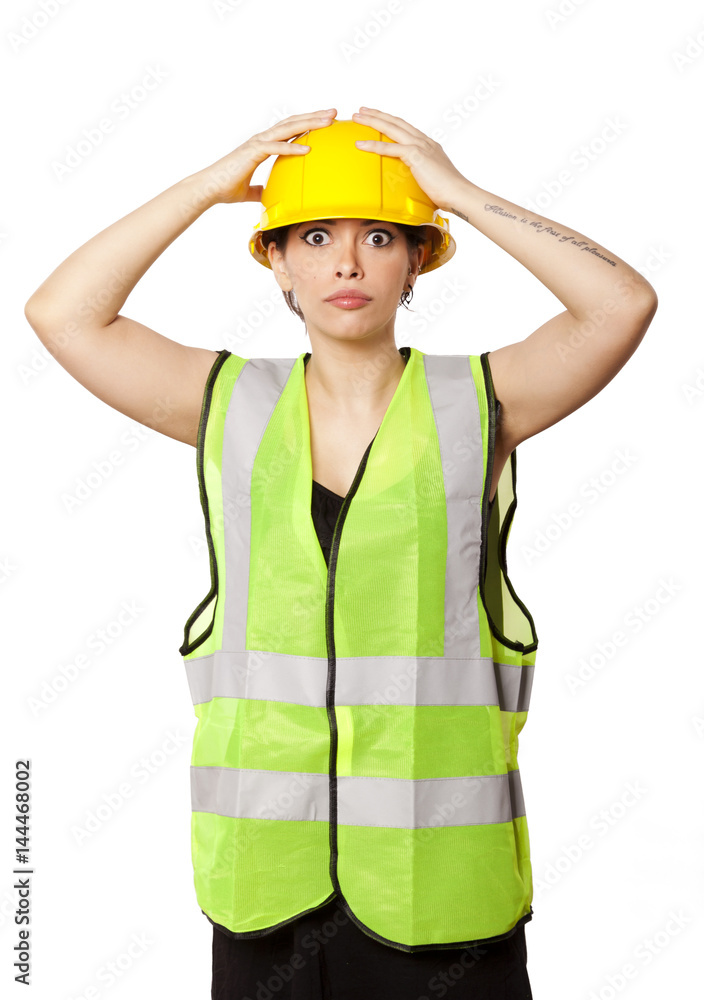 Isolated Safety Gear Woman Isolated Safety Gear Woman