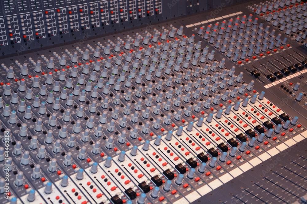 Fototapeta premium Mikser, mikser audio, studio nagrań!
