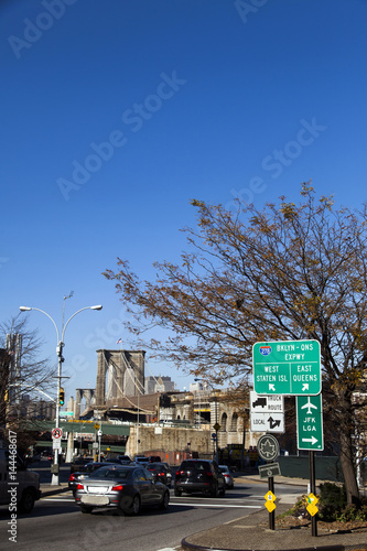 Traffic by Brooklyn Bridge photo