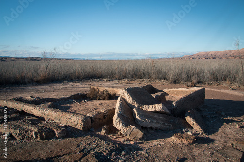 Abandoned Ghost city St Thomas in Lake Mead national recreation area, Nevada