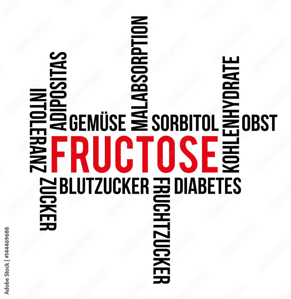 Fructose - Fruchtzucker - Fructoseintoleranz - Fructosemalabsorption Wordcloud Fructose - Fruchtzucker - Fructoseintoleranz - Fructosemalabsorption Wordcloud