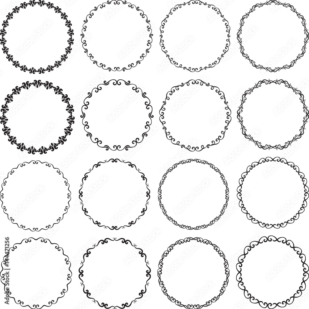 Set of decorative borders - design elements Set of decorative borders - design elements