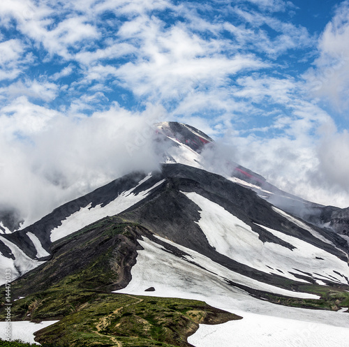 Beautiful landscape at the volcano Avachinskiy - Kamchatka, Russia photo