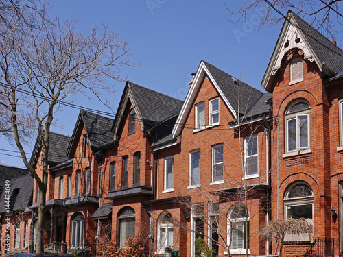 Canvas Print Restored Victorian houses